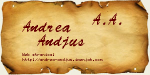 Andrea Anđus vizit kartica